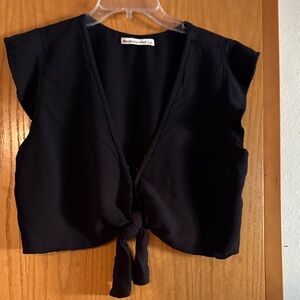 Abercrombie & Fitch Tie-Front Top, size Large